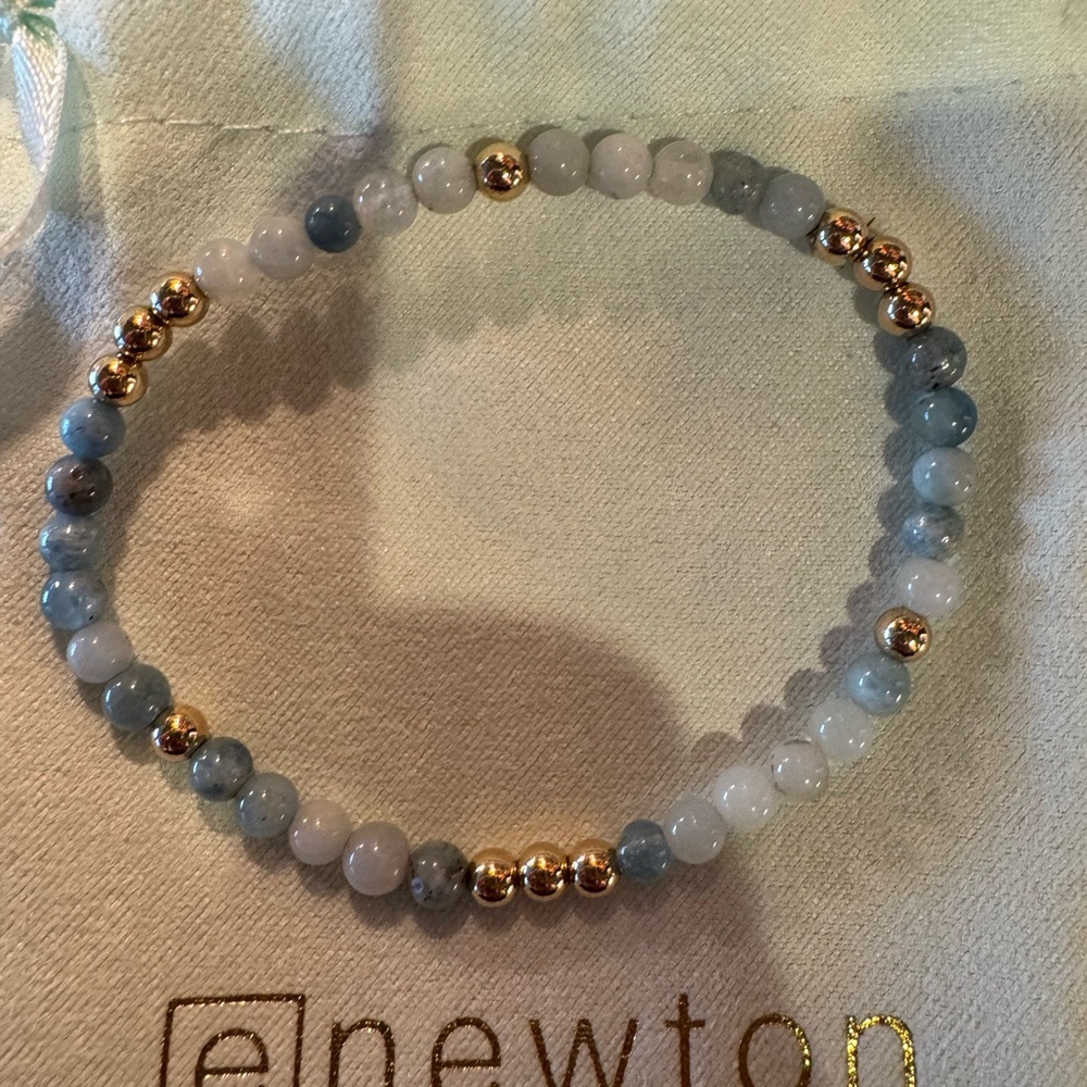 Enewton Gold and blue Beaded Bracelet
